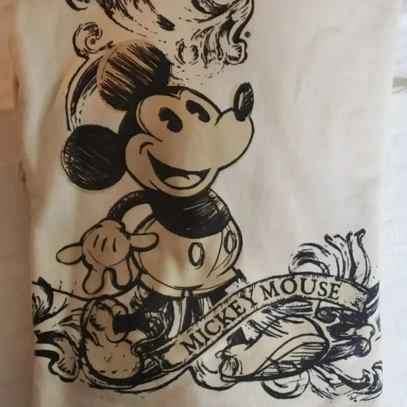 Disney M/L 14-18 Mickey Mouse Cream Sweatshirt - Picture 6 of 8